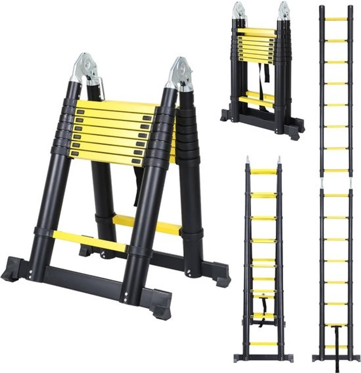 Aluminium telescoopladder - Vouwladder - 5M