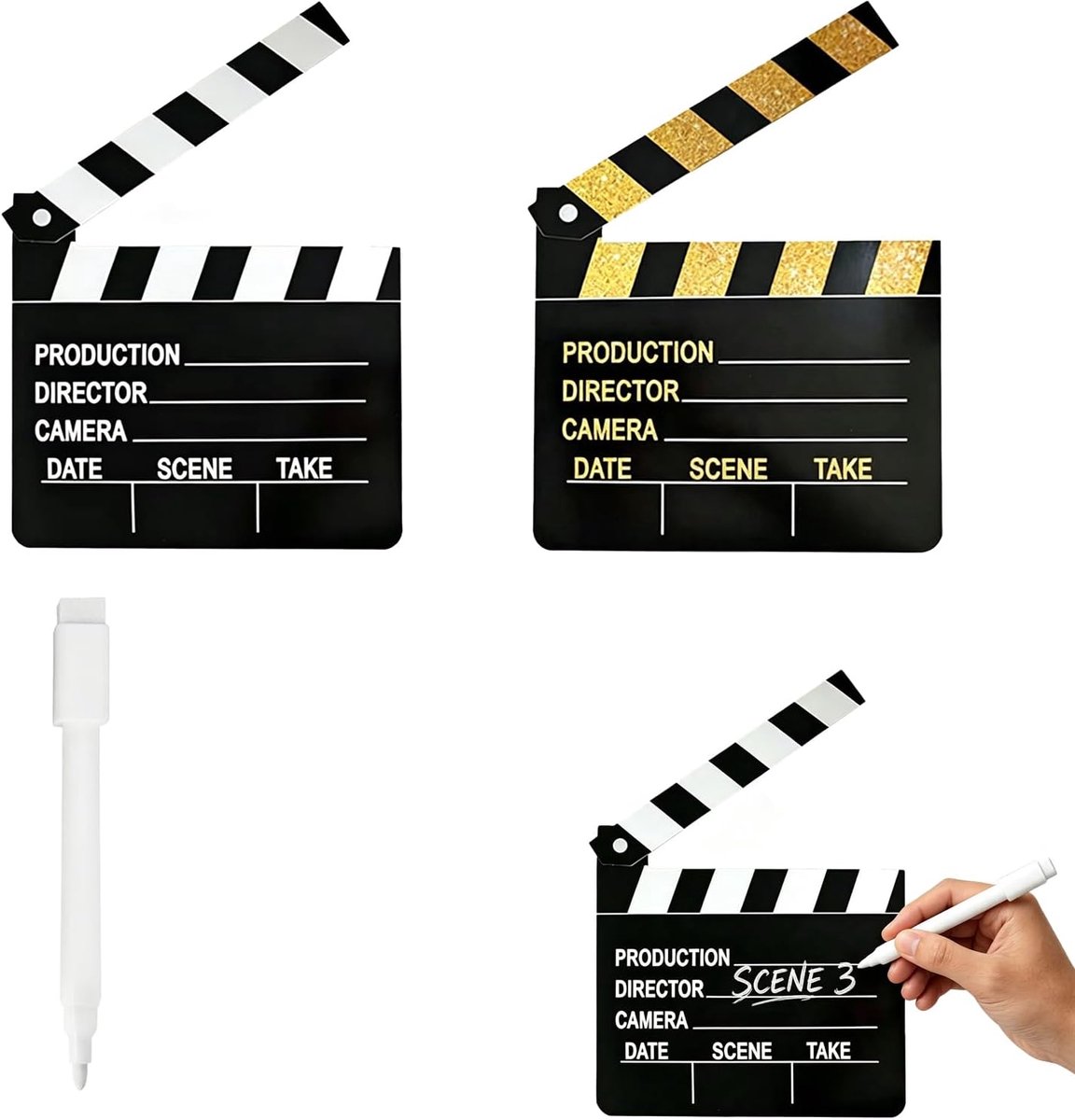 Set van 2 met Witte Marker, 20 x 18 cm Foto Props