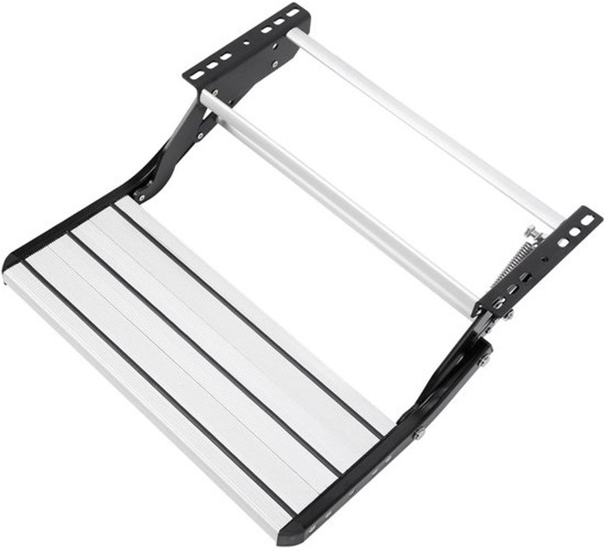 Opvouwbare aluminium ladder - voor camper met antislipoppervlak - draagvermogen 200 kg