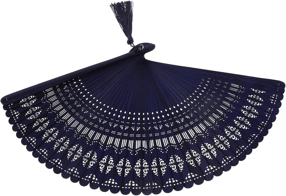 Opvouwbare Handwaaier Met Uitgesneden Vlinderpatroon Ergonomisch Antislip Design Vintage Japanse Stijl Voor Festival Fotografie