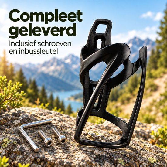Tomec® Bidonhouder Fiets - Universele Flessenhouder - Bekerhouder voor Racefiets, Mountainbike, Kinderwagen en Buggy - Zwart van Merkloos — afbeelding 5