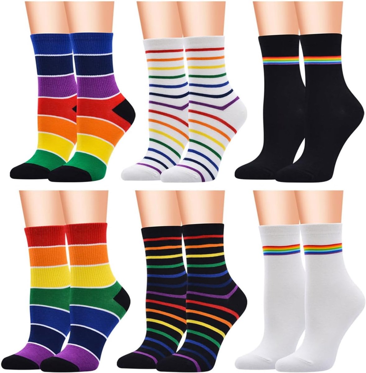 Womens Crew Socks CO462, One Size