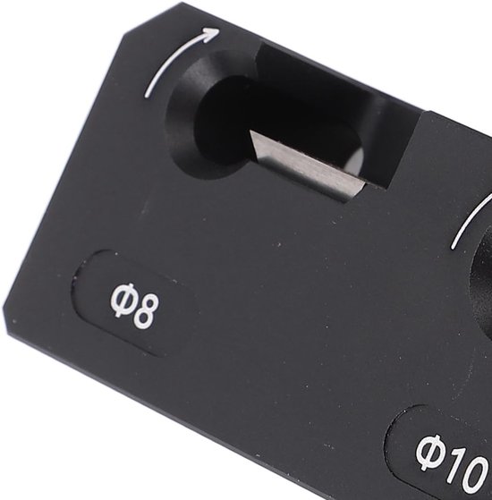 Jig Kit met 3 metrische gatmaten 8 mm 10 mm 12 mm voor houtbewerking Aluminium ronde staaf Hulpgereedschap voor elektrisch boorfrezen met vervangbare legeringsfrezen — afbeelding 2