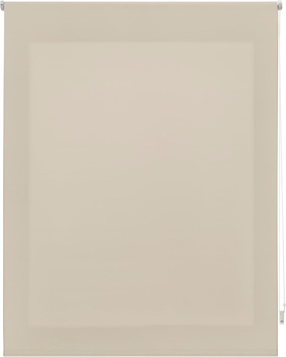 Lichtdoorlatend, glad, afmetingen 90 x 175 cm (breedte x lengte), stof 87 x 170 cm, lichtbruin, eenvoudige installatie aan muur of plafond