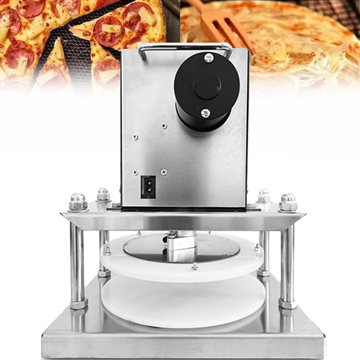 Pie Pastry Press, Commerciële Deegroller, Verstelbare RVS Pizza Maker, Geschikt voor Noodle, Pizza Brood en Pasta Maker Apparatuur