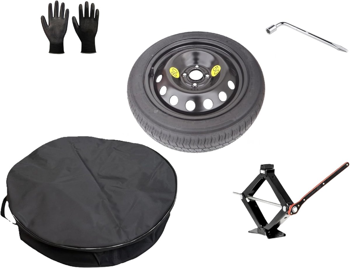 16 inch, compatibel met Dacia Sandero - Sandero Stepway - Sandero Streetway met krik, sleutels, handschoenen en tas 125/90R16