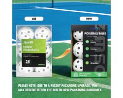 Pickleball ballen 6-pack - 26 gaten - hoge zichtbaarheid - ideaal voor training - ShopVlot