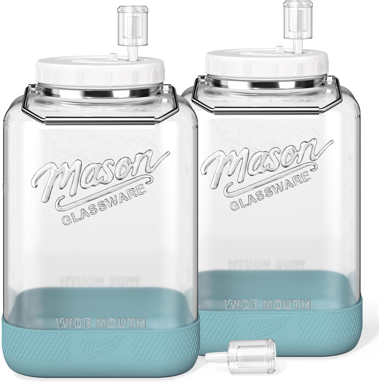 Set van 2 Grote Fermentatiepotten met Waterslot 7.5 L - Voor Kombucha, Zuurdesem en Kimchi
