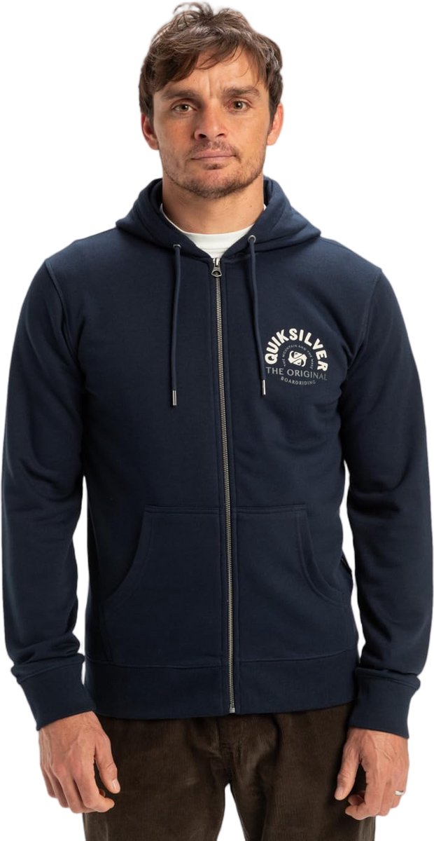 Quiksilver Graphic Mix Hoodzipper Vest Donkerblauw Man