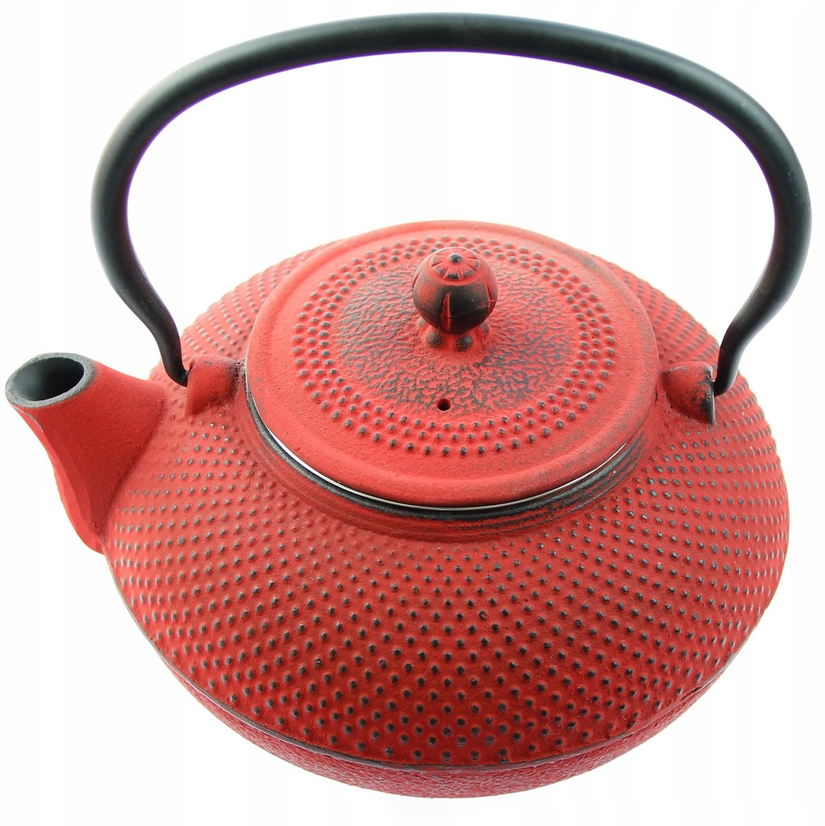 Gietijzeren theepot 1.5L met RVS filter - Rood