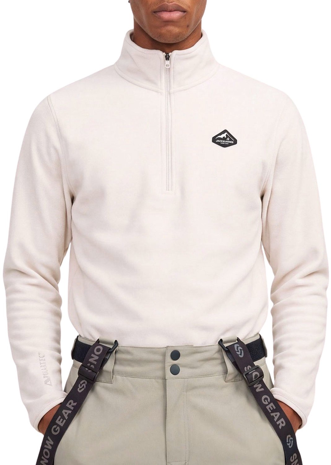 Jack & Jones Tignes Half Zip Sweater Heren Creme