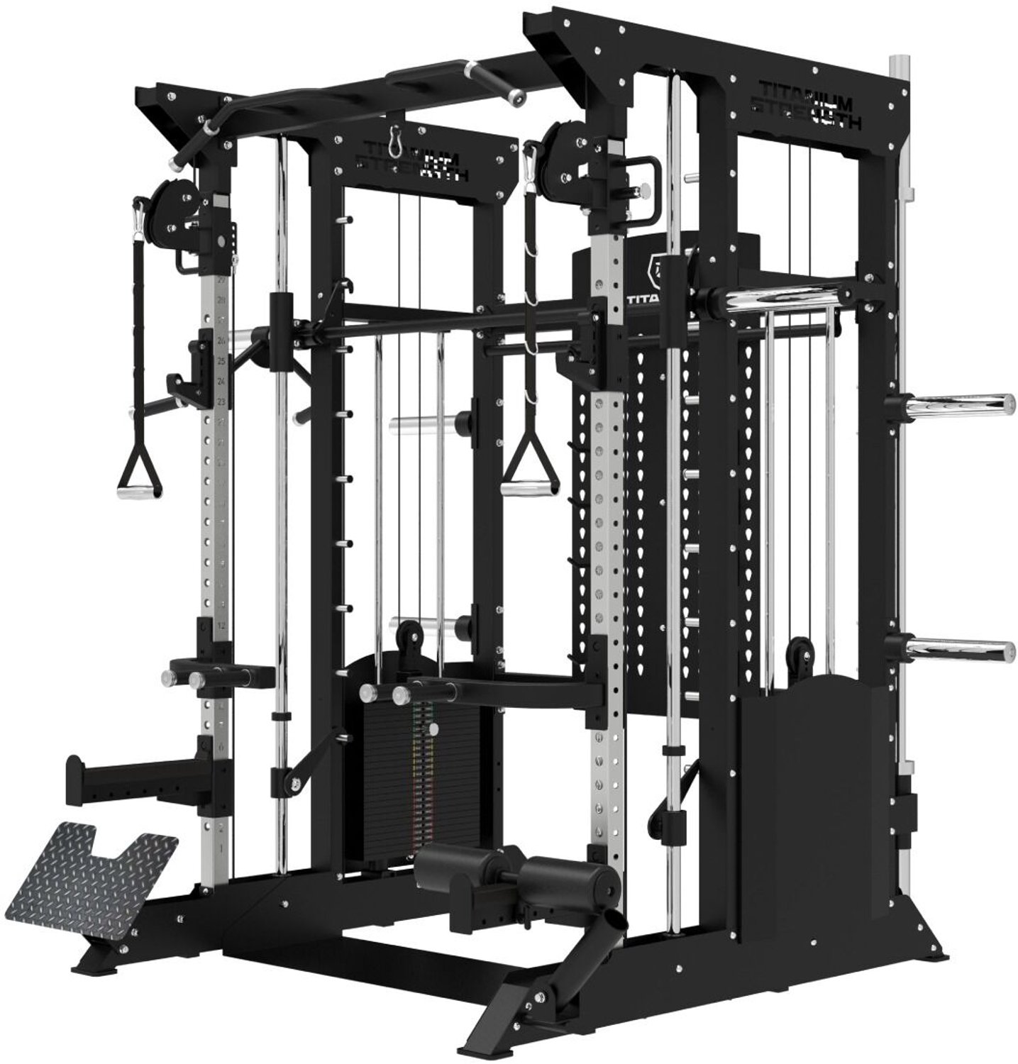 Titanium Strength Black Series B200 V4 Smith-Machine | Multipower | Rack + Katrollen