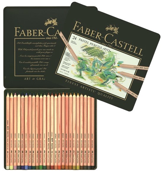Faber-Castell pastelpotloden - blik 24 stuks -FC-112124 — cadeau in Hobby - foto 5