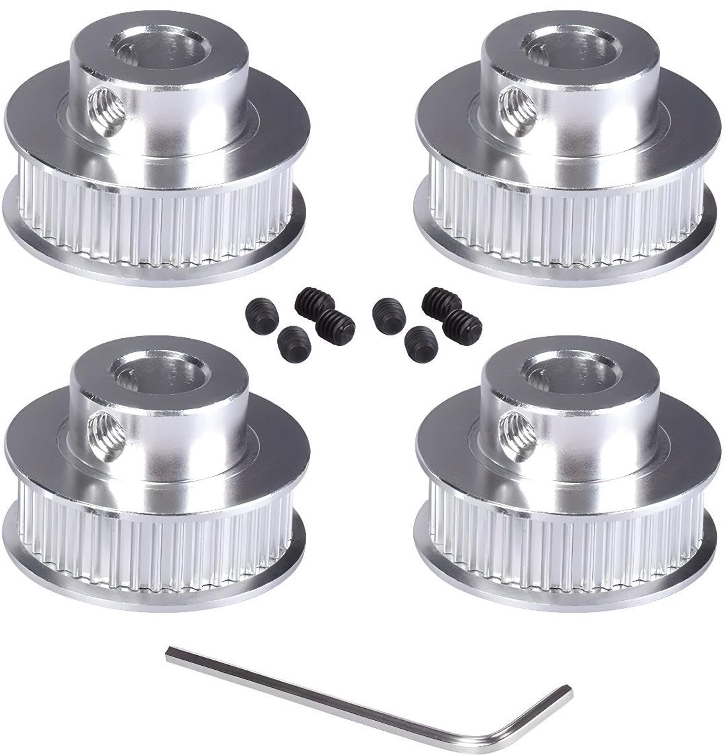 GT2 Tandriemschijf 40 Tanden - Boring 8 mm - Breedte 6 mm - Voor 3D Printer en CNC (4 stuks) - m-winkel