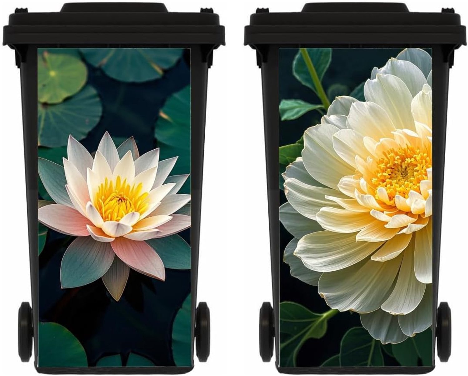 Bloemenrolstickers 2 vellen - zelfklevend - kleurrijke ontwerpen - voor wand- en buitendecoratie - Vemera