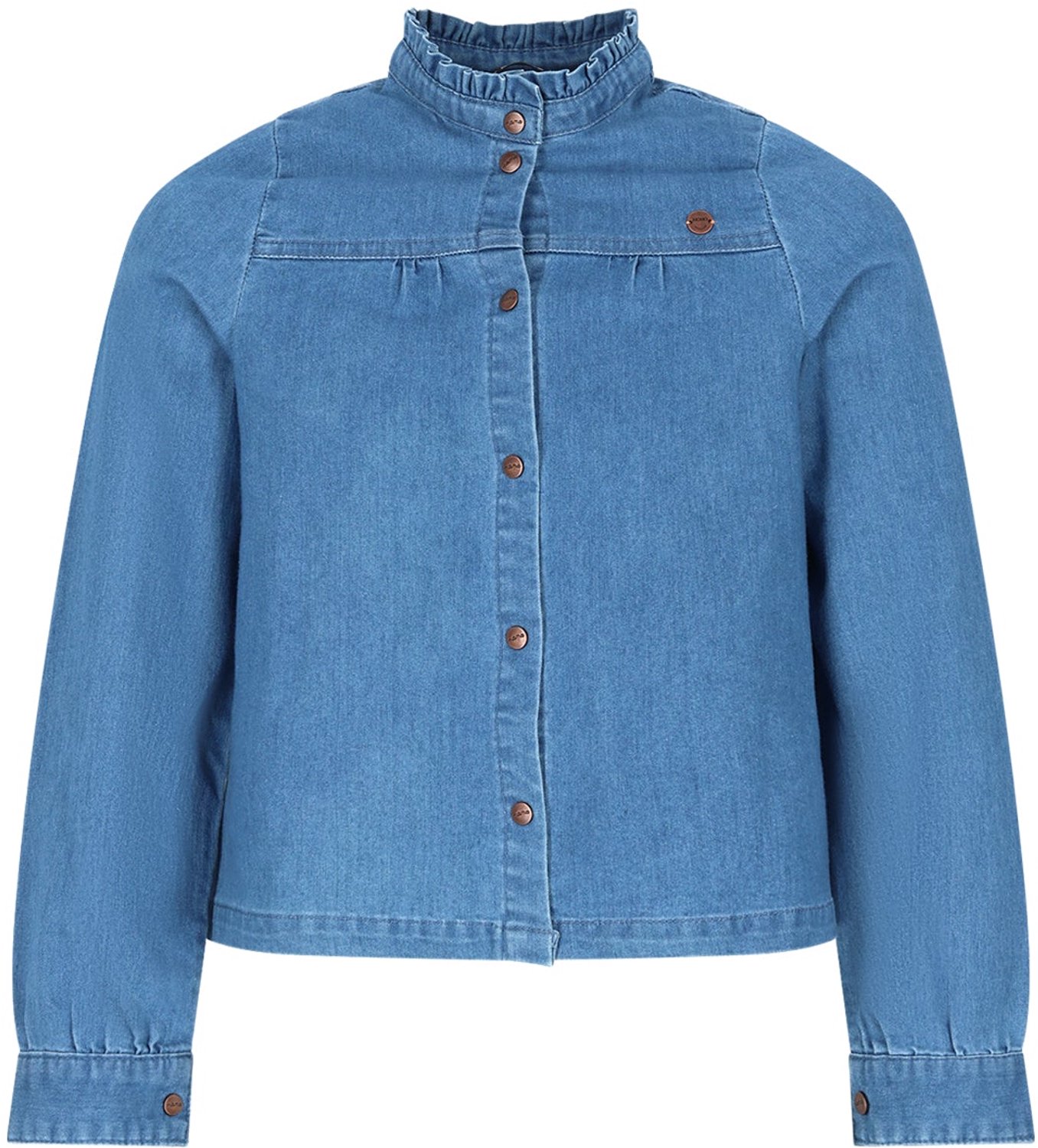 NONO - Tikky Light Weight Denim Blouse - Vintage Denim - Maat 110