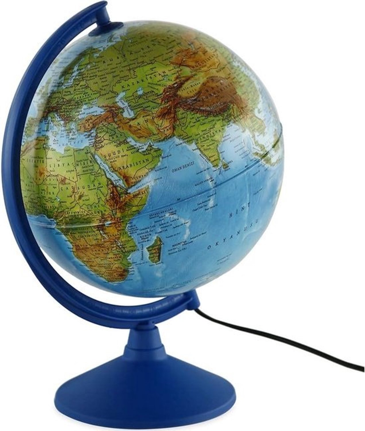 Fysieke wereldbol - Educatieve globe - Geografie leren - Verlicht - 30 cm - Meerkleurig