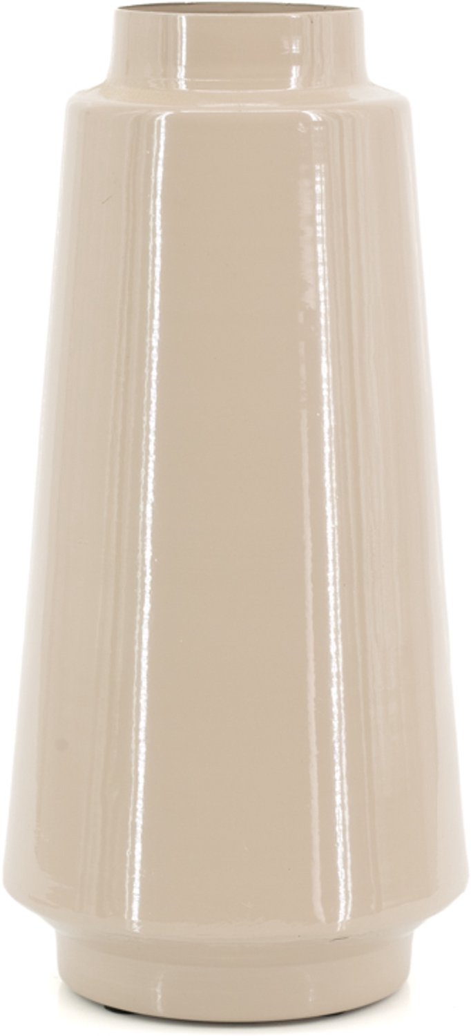 Metalen vaas Tora L glossy sand