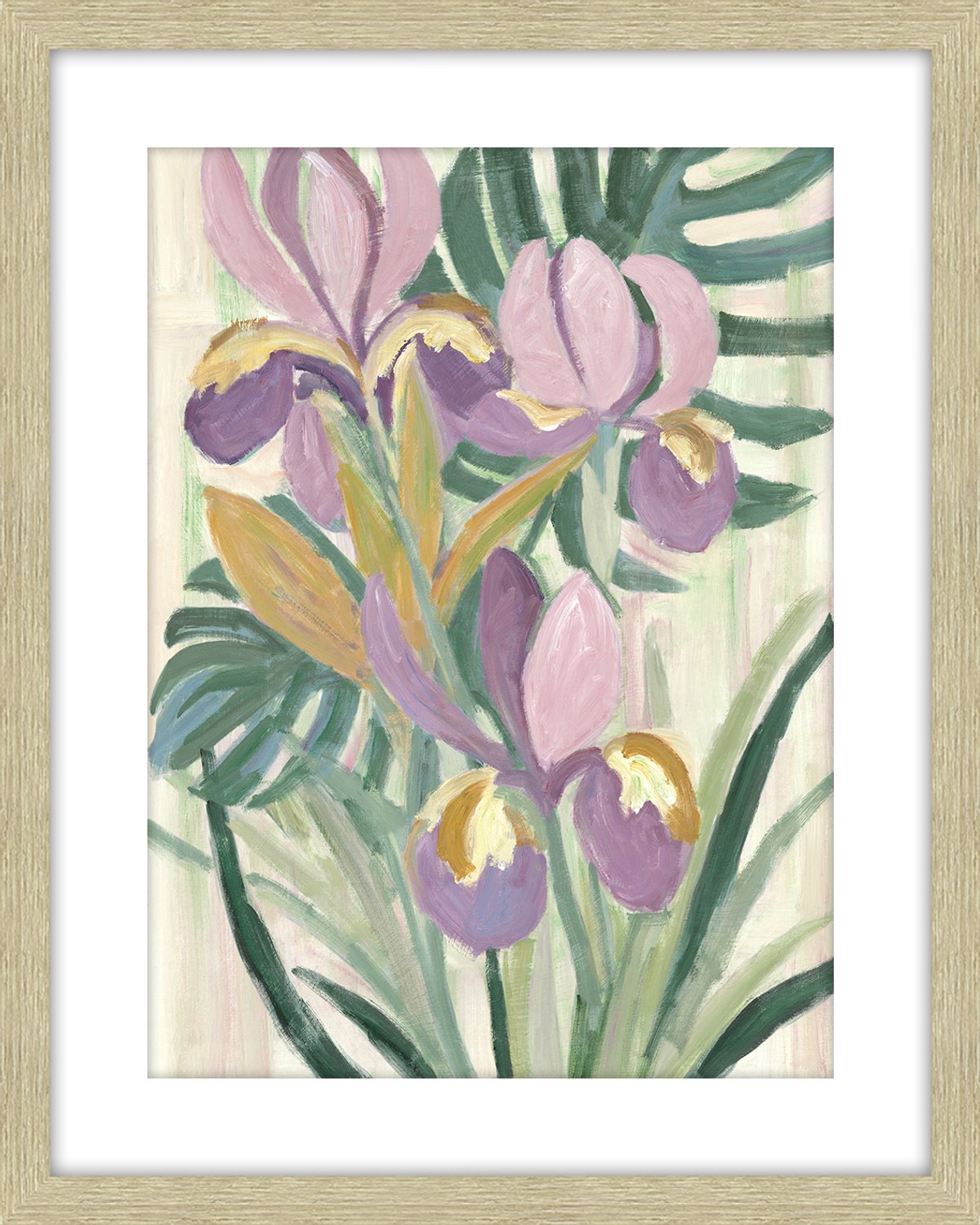 Schilderij met glas bloem