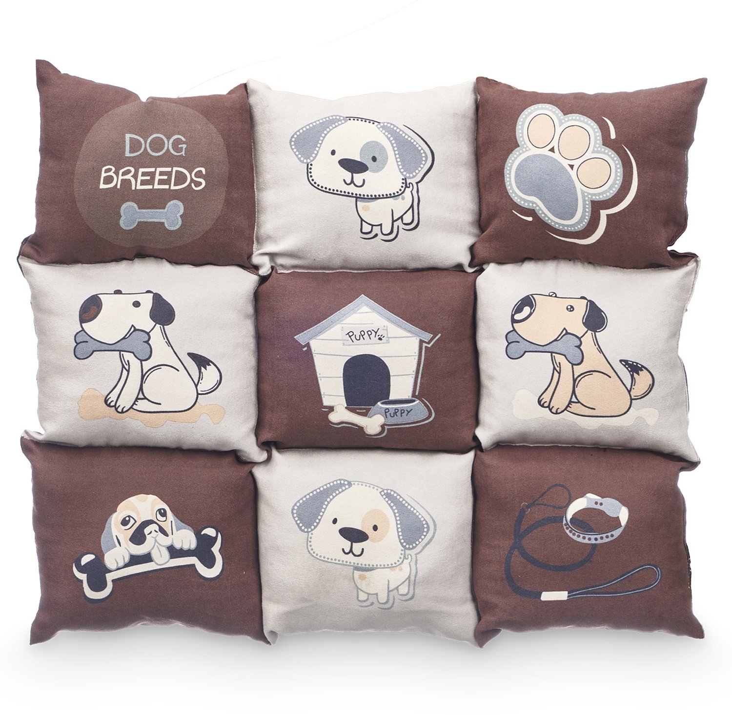 Mascow - Hondenbed, antislip onderkant, 55 x 45 cm - bruin