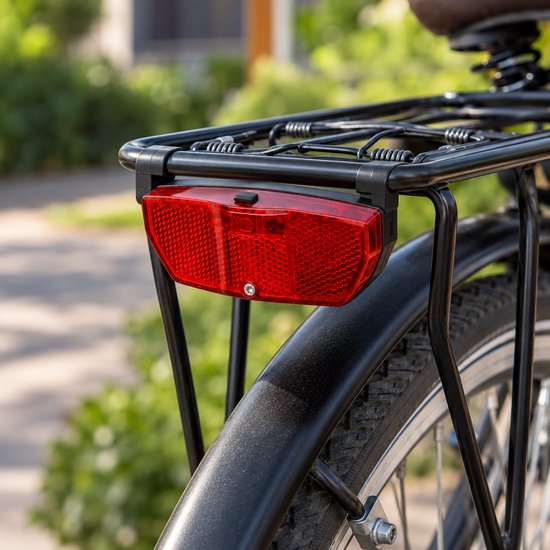 2x PD® Achterlicht fiets - Universeel fiets achterlicht met reflector, LED en schakelaar - 2 stuks - inclusief batterijen — afbeelding 3