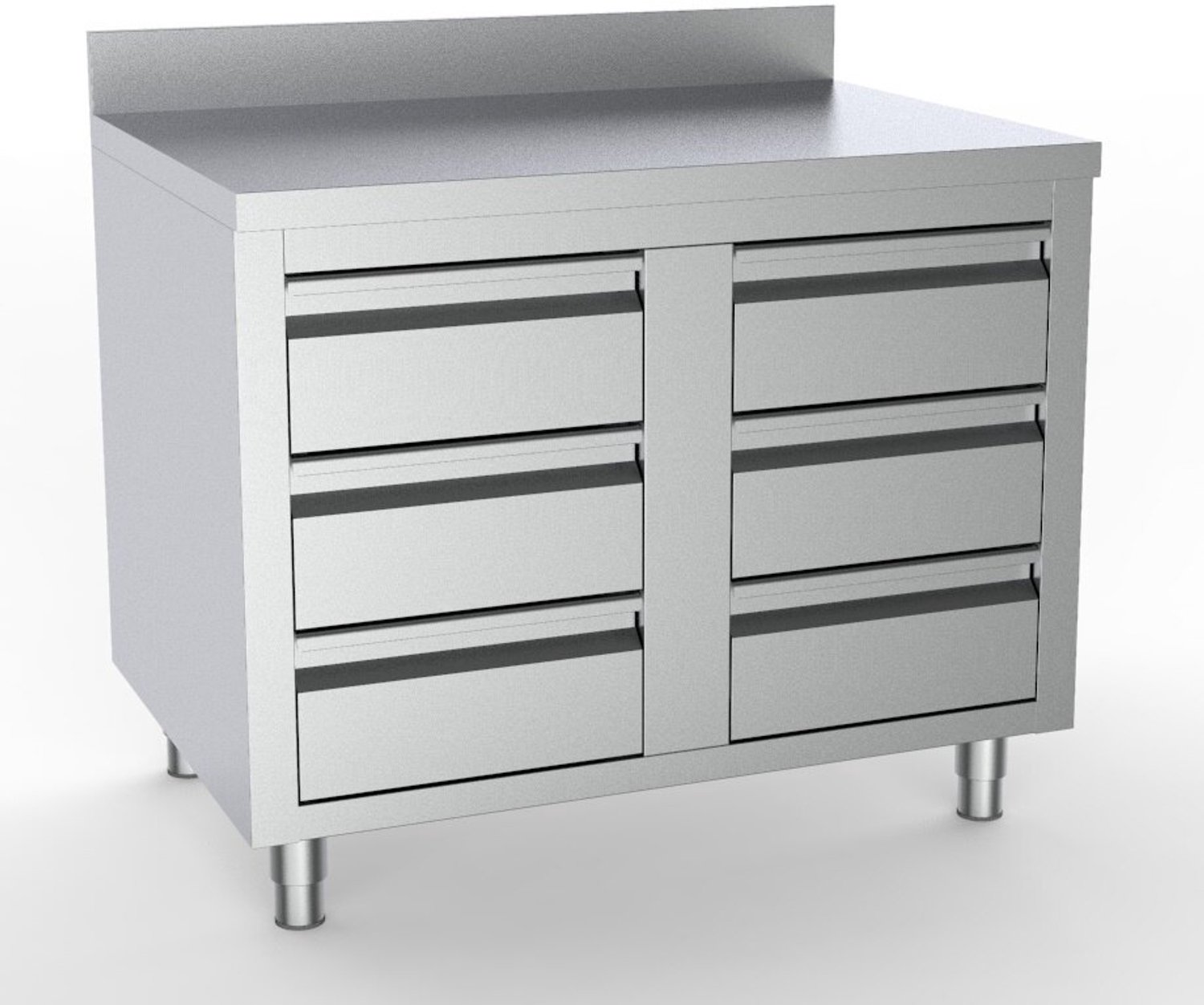 700 Werktafel met 6 Laden Rand 1000, combisteel 7333.0286 - Horeca & Professioneel