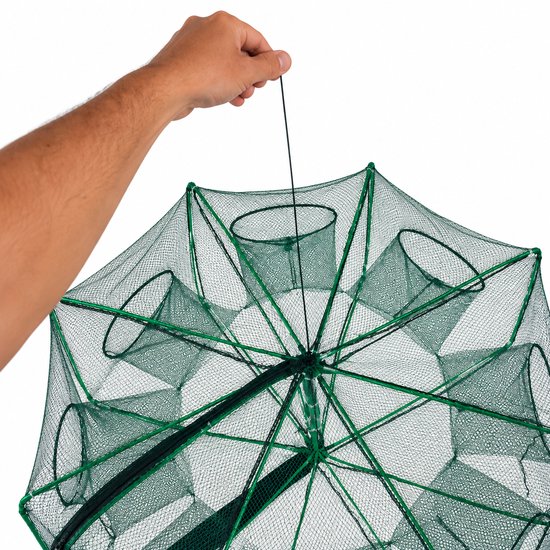 Eurocatch Rivierkreeft- en Krabbenfuik – Opvouwbaar – Ø 70 × 25 cm – Groen — afbeelding 4