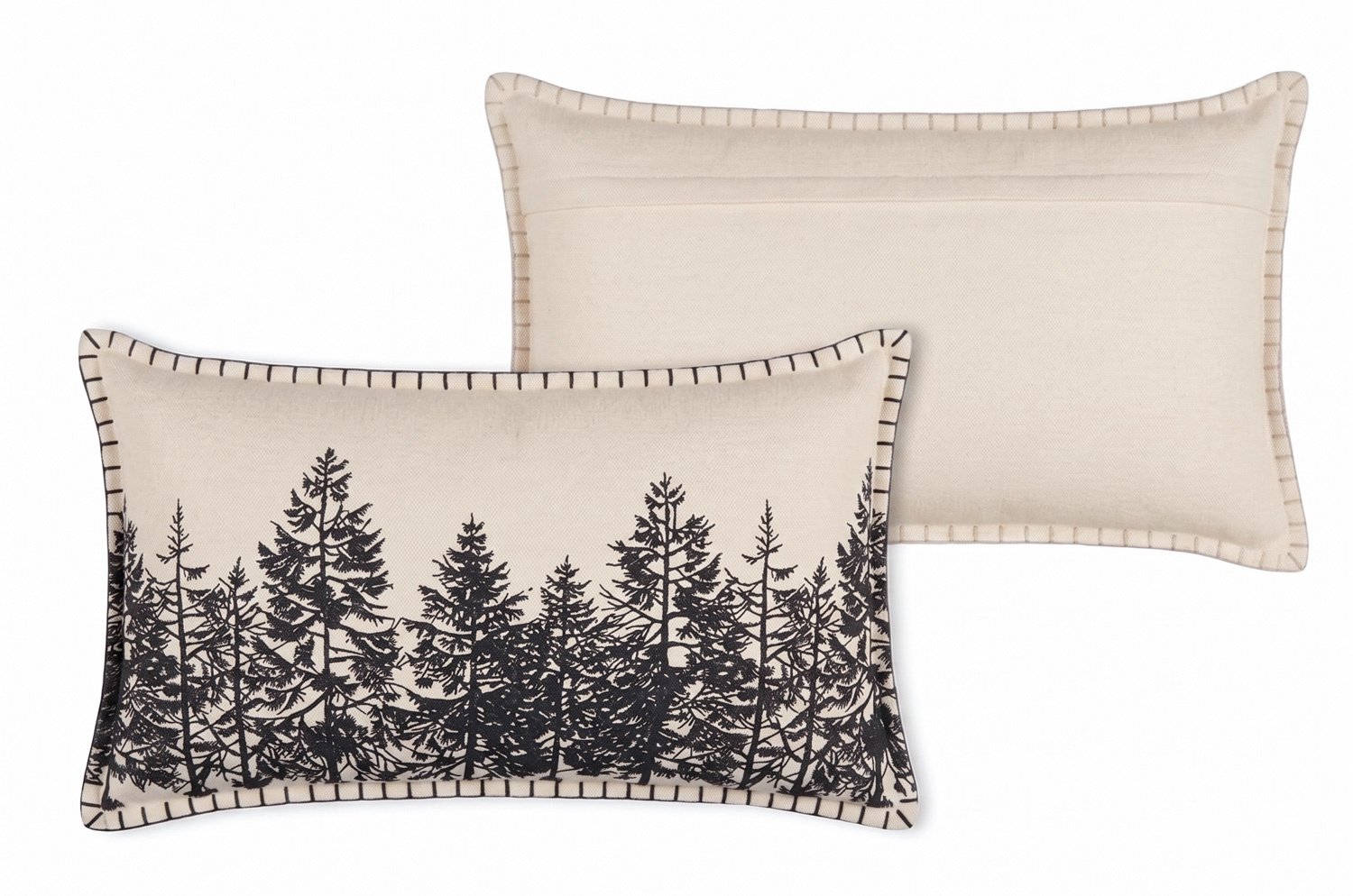STOF - Decoratieve kussen LANDRY kerstbomen, 35 x 60 cm