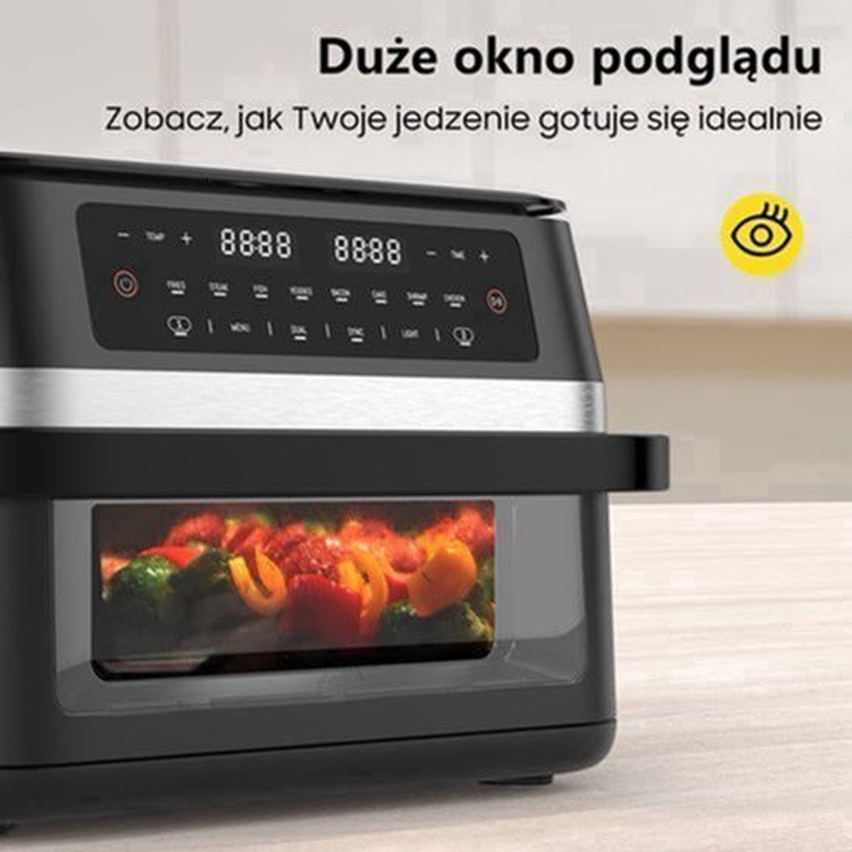 Airfryer – Heteluchtfriteuse – Digitale Friteuse – Gezond Koken – XXL 11L – 2950W Vermogen – Dual-Zone Met Verwijderbare Divider