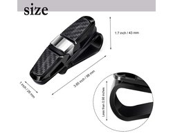 Youery Brilhouder voor auto, 4 stuks brilhouders voor auto zonneklep, zonnebrillen en brillen met kaartclip, 180° - ShopVlot