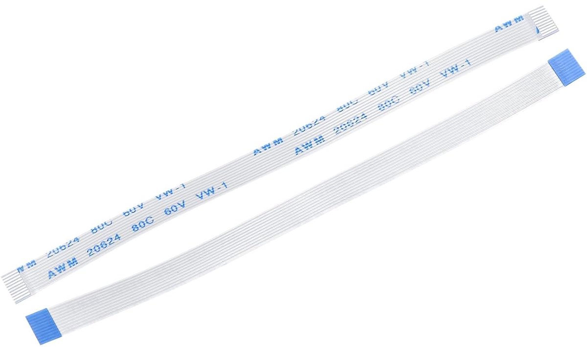 FFC FPC Kabel 10 Pin 0.5 mm 100 mm A Type voor LCD 3D Printer Camera en DVD - Verpakking van 10 Stuks, Flexibele Verbinding, Hoge Kwaliteit, Duurzaam