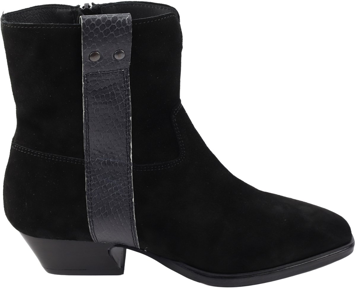 Via Vai - Keira Weston 62469 - Enkellaarzen Vrouwen - zwart nubuck/suede - 40