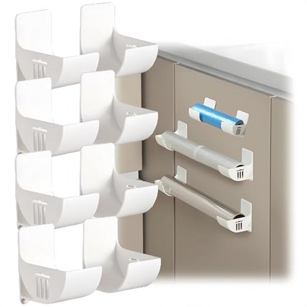 Vuilniszakdispenser met Afvalzakhouder, Ruimtebesparende Organizer voor Keuken en Kast, Wandmontage voor Plastic Zakjes