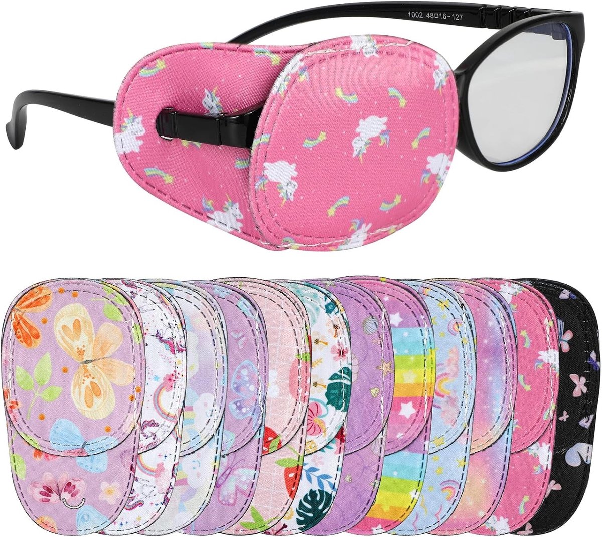 Set van 12 Oogflappen voor Kinderen - Bescherming tegen Amblyopie en Lui Oog, Ideaal voor Meisjes