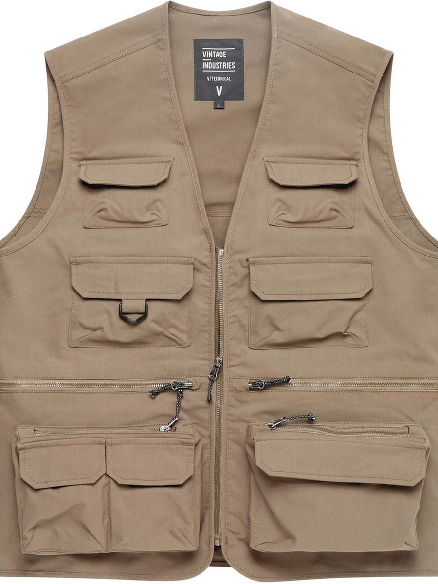 Vintage Industries Vissersvest Legend Fishing Vest Beige