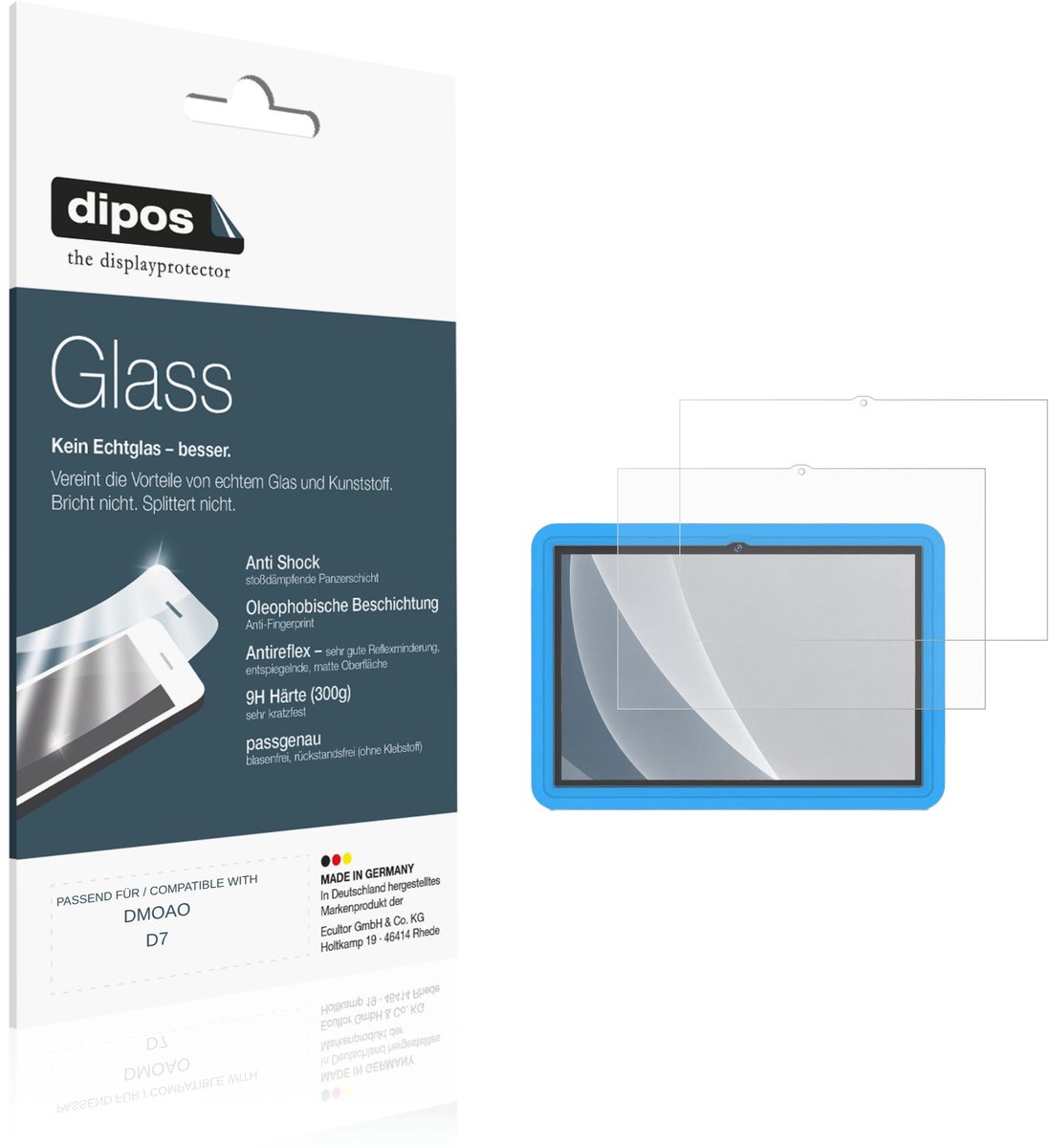 dipos – 2x Matte Pantserfolie geschikt voor DMOAO D7 | 9H Screenprotector