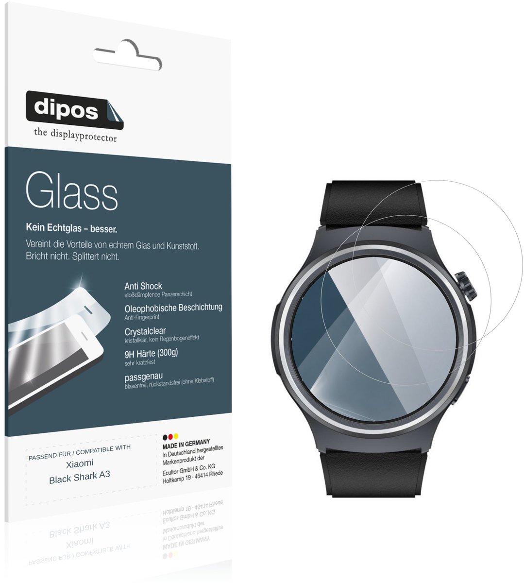 dipos – 2x Pantserfolie geschikt voor Xiaomi Black Shark A3 | 9H Screenprotector