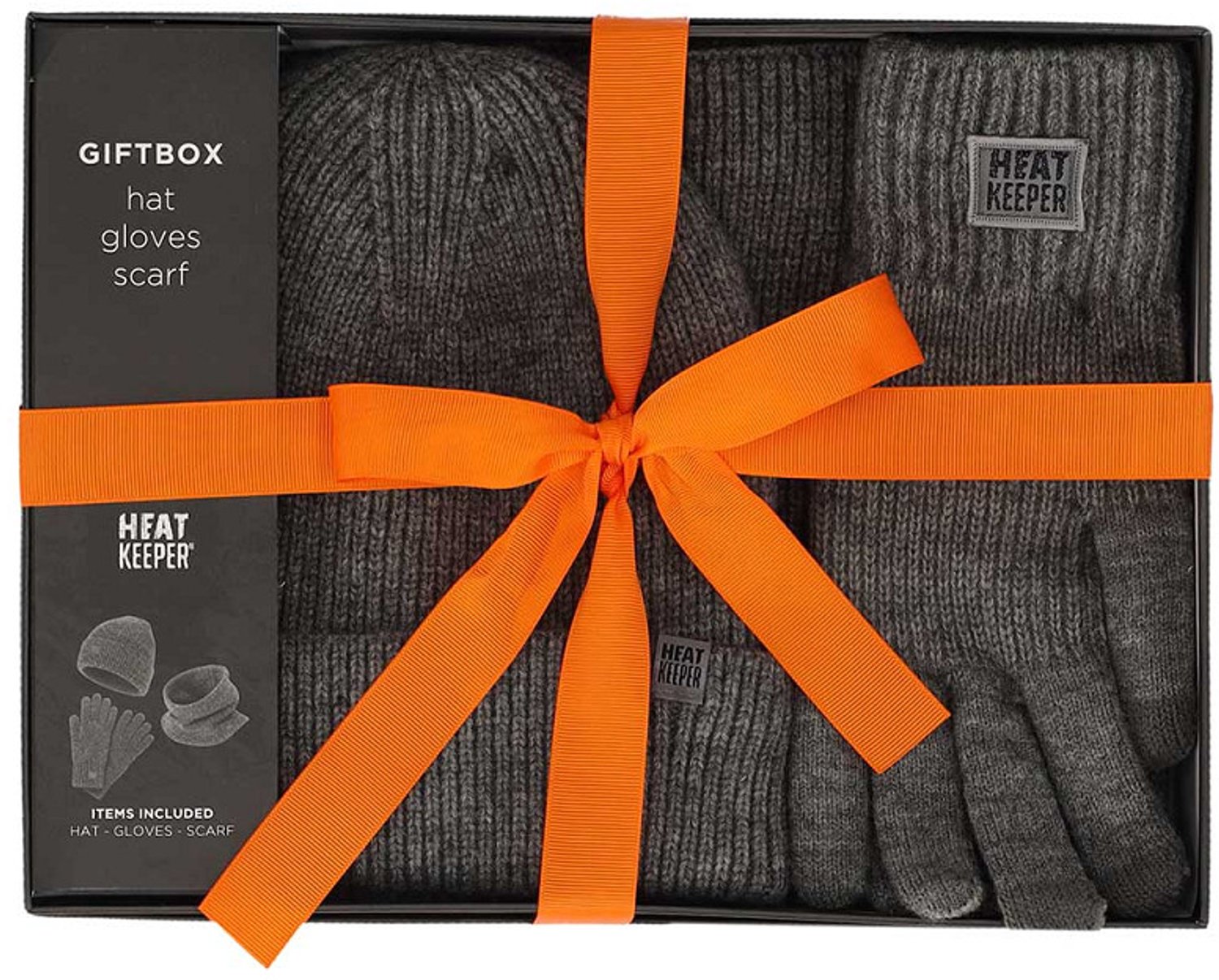 Thermo giftset heren Muts/Sjaal/Handschoenen One Grijs