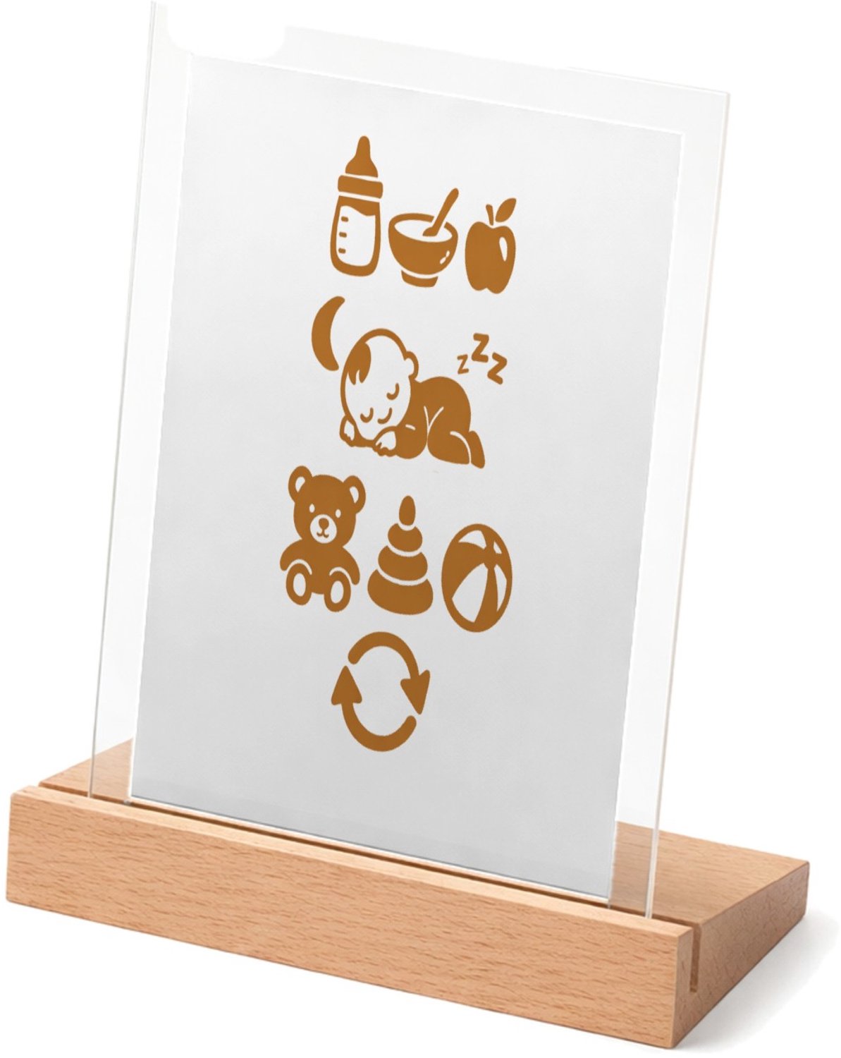 Mr Cadeautjes Glasframe met vaste tekst - design Een vergelijkbare ritmegrap met een andere dagindeling en ee | cadeau Wit