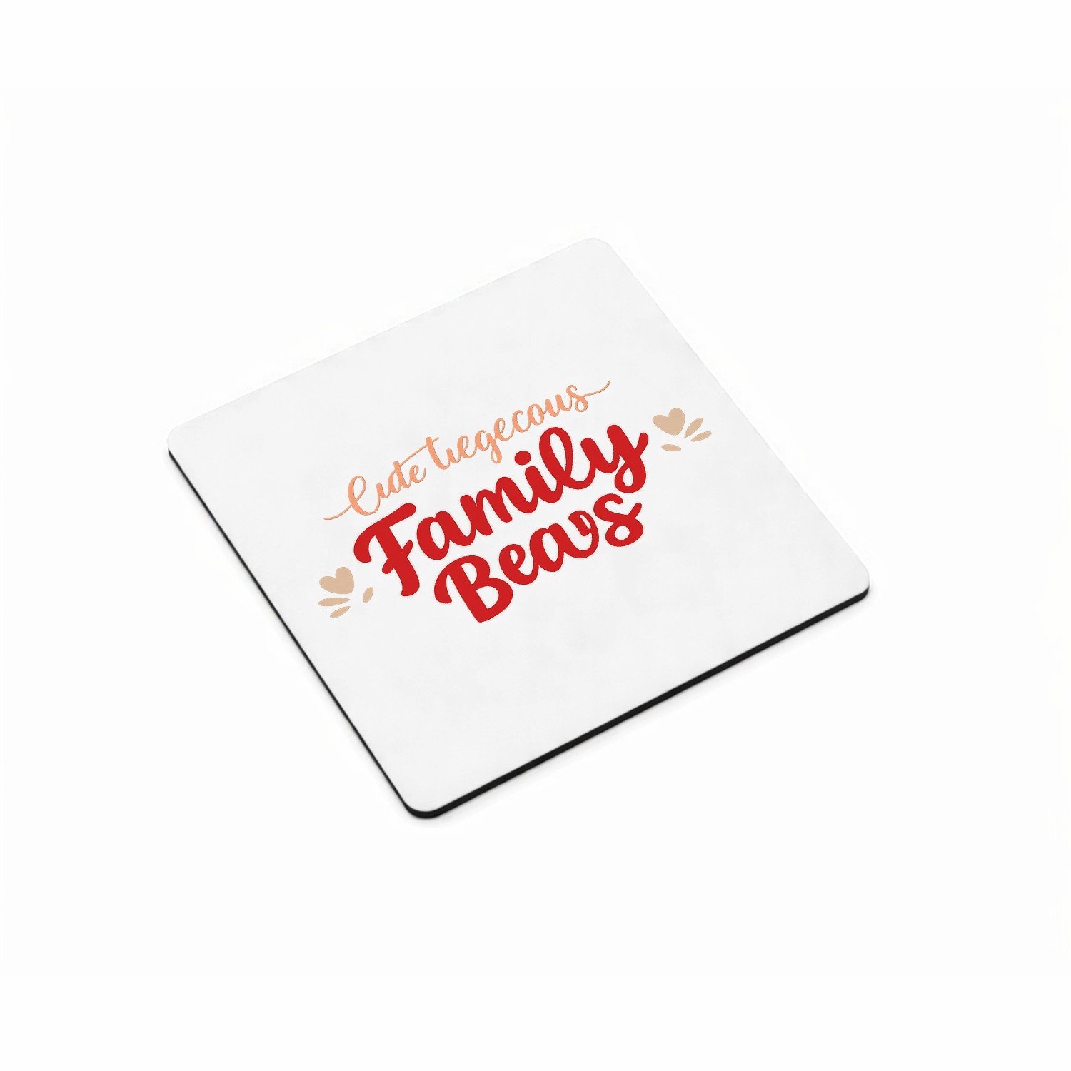 Mr Cadeautjes MDF magnetische fotolijst vierkant 9,5 - design Een warme familietitel met speelse nadruk op de rol van een | cadeau Wit
