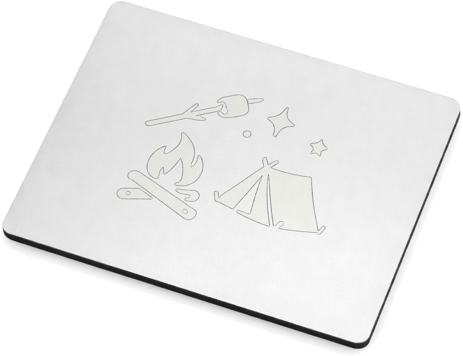 Mr Cadeautjes MDF magnetische fotolijst 9 x 7 - design Minimalistische buitenhumor met een avondvuur-thema | cadeau Wit