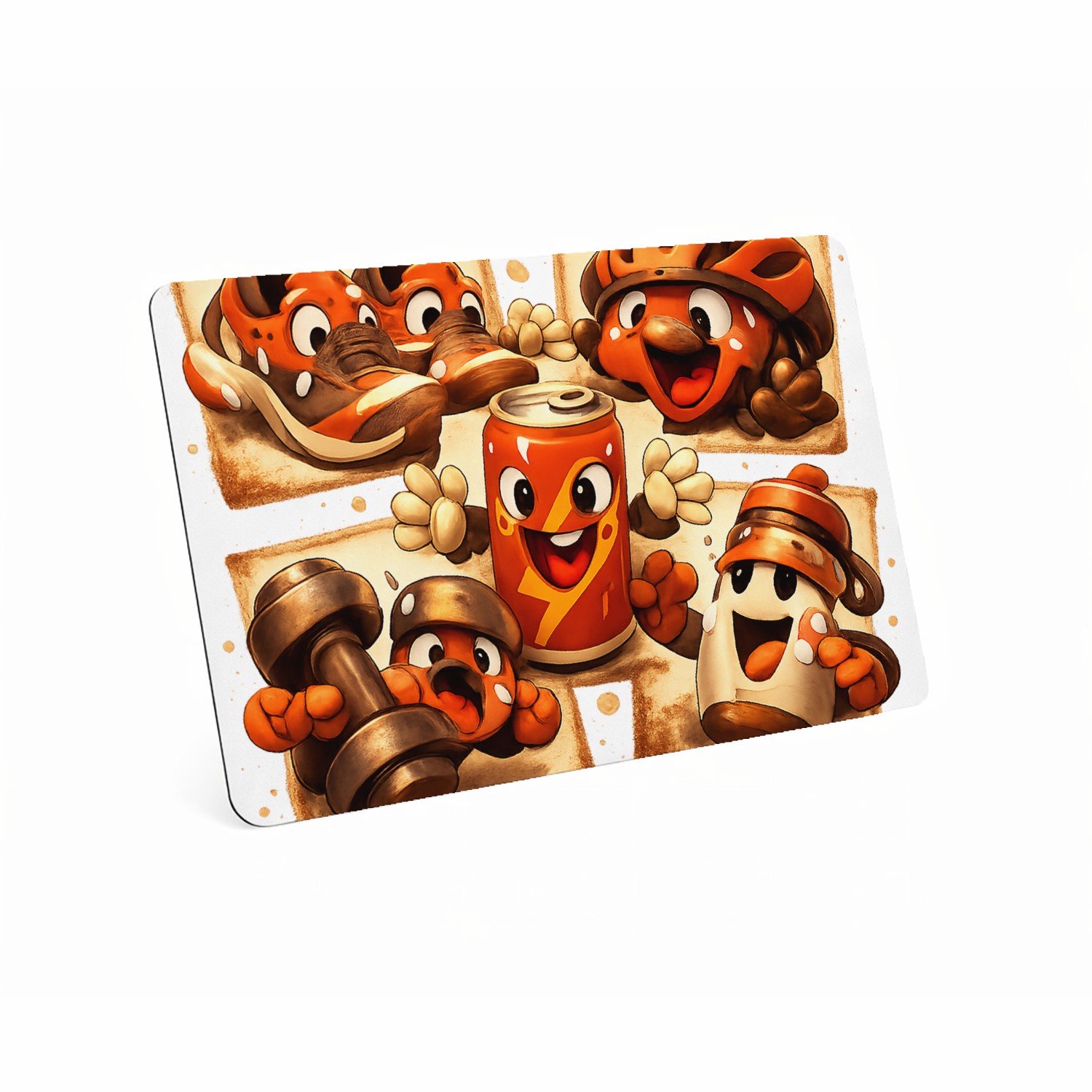 Mr Cadeautjes MDF magnetische fotolijst 28 x 19 - design Een collage van sportieve gereedschappen die uitgeput en vro | cadeau Wit