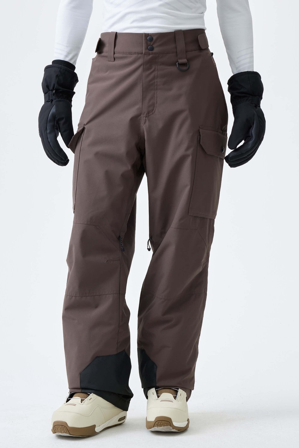 GSOU SNOW High-back cargo ski- en snowboardbroek 15K waterdicht Koffiebruin