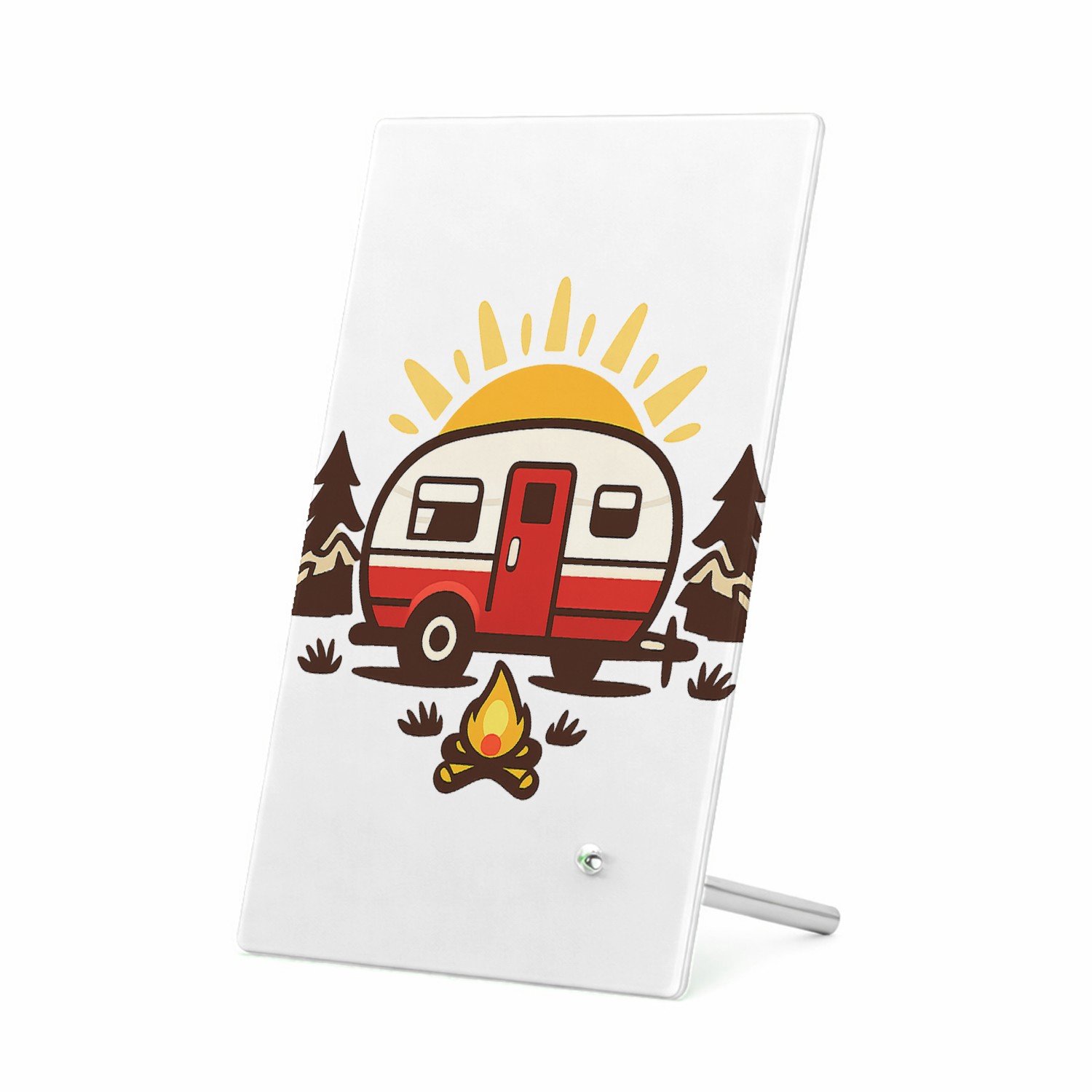 Mr Cadeautjes Glasframe 11 x 16 - design Een compacte outdoor-humor print met een andere vrijetijdssc | cadeau Wit