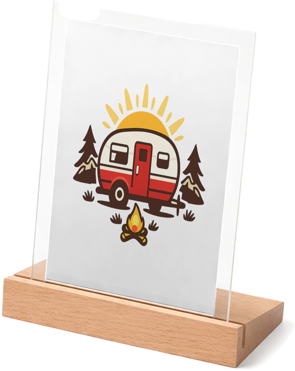 Mr Cadeautjes Glasframe met vaste tekst - design Een compacte outdoor-humor print met een andere vrijetijdssc | cadeau Wit