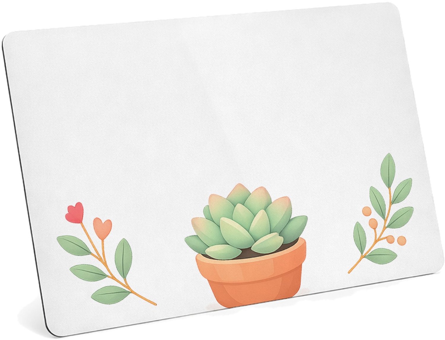Mr Cadeautjes MDF magnetische fotolijst 28 x 19 - design Een compacte positieve quote rond een rustige botanische com | cadeau Wit