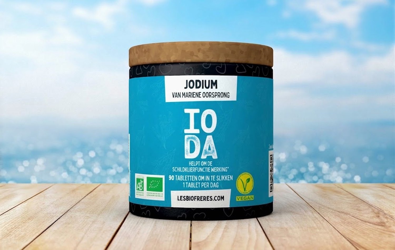 Les Bio Frères Ioda Bio - Biologisch Jodium Supplement - 90 Tabletten - Natuurlijk Vegan - 3 Maanden Kuur