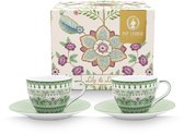 Pip Studio - Espresso kopjes & schotels - Lily & Lotus - Lichtgroen - 120 ml - Set van 2