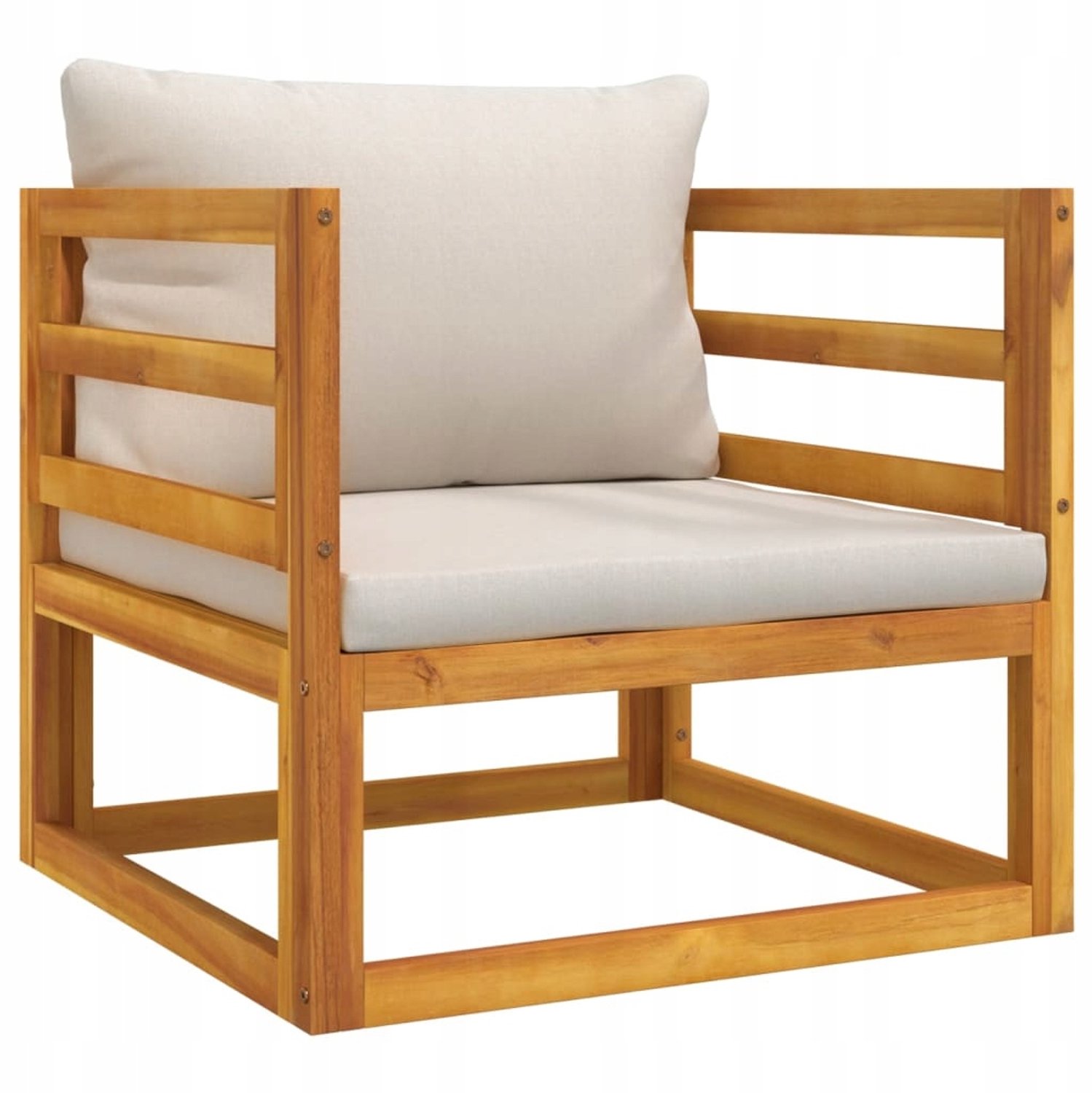 Houten Tuinstoel met Comfortabele Kussens - Acaciahout