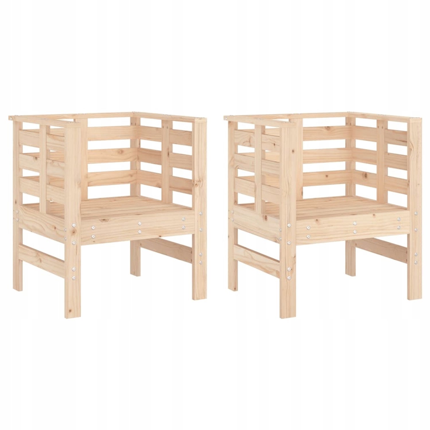 2x Houten Tuinstoelen Set - Comfortabel en Duurzaam voor Balkon en Tuin